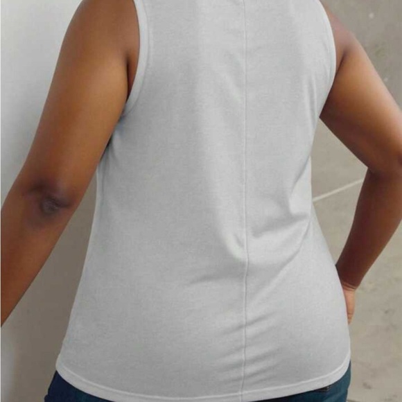 Plus Size Graphic Camisole Tank Top, Lauren Hill Size 3XL Grey - Picture 2 of 3